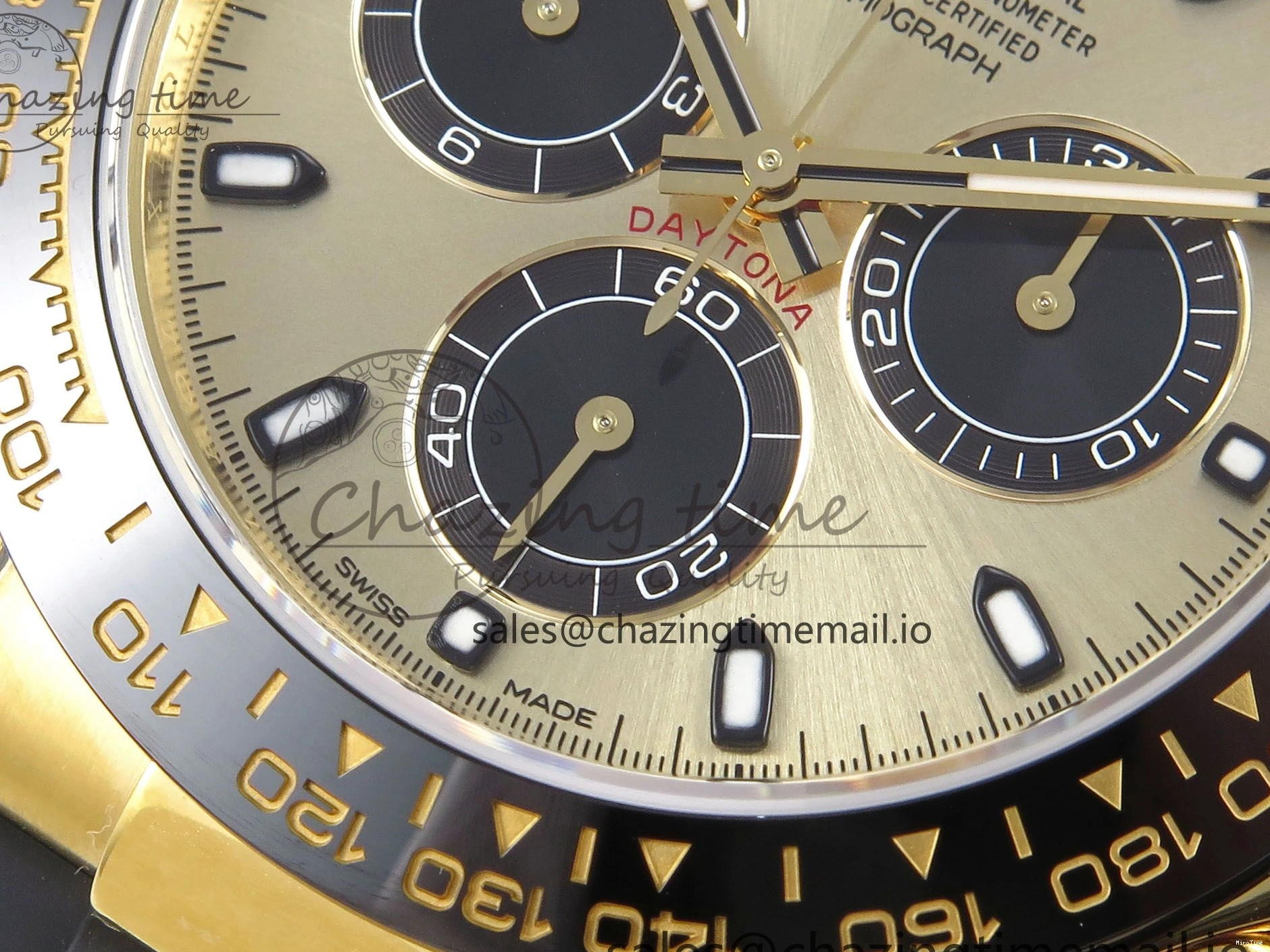 MiroTime 0901 Daytona 116518 VSF 1:1 Best Edition 904L Steel YG Dial on Oysterflex Strap DD Sustainable 1003